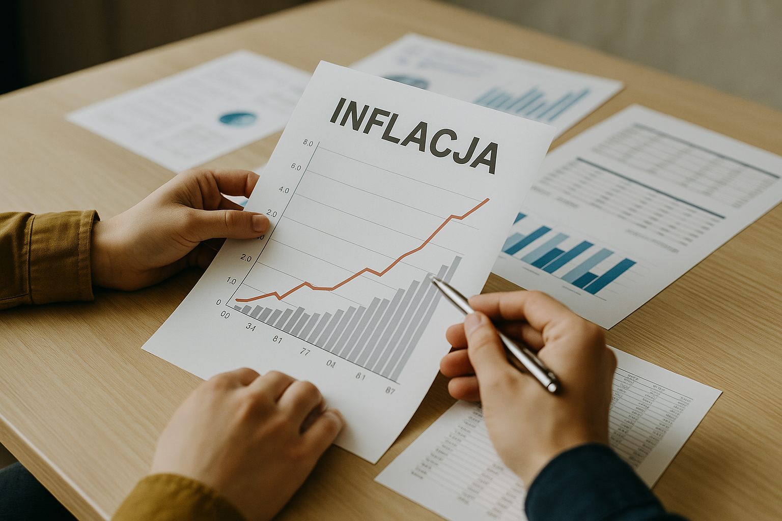 Wykres inflacji analizowany w kontekście wyceny aktuarialnej rezerw pracowniczych